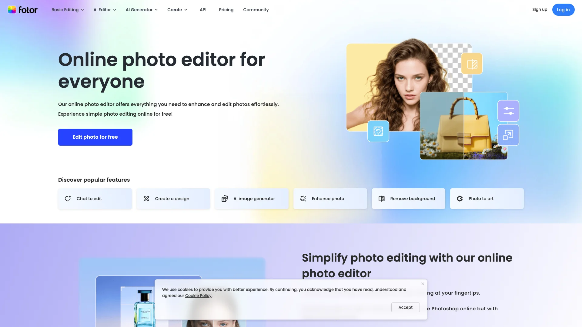 Fotor Landing Page